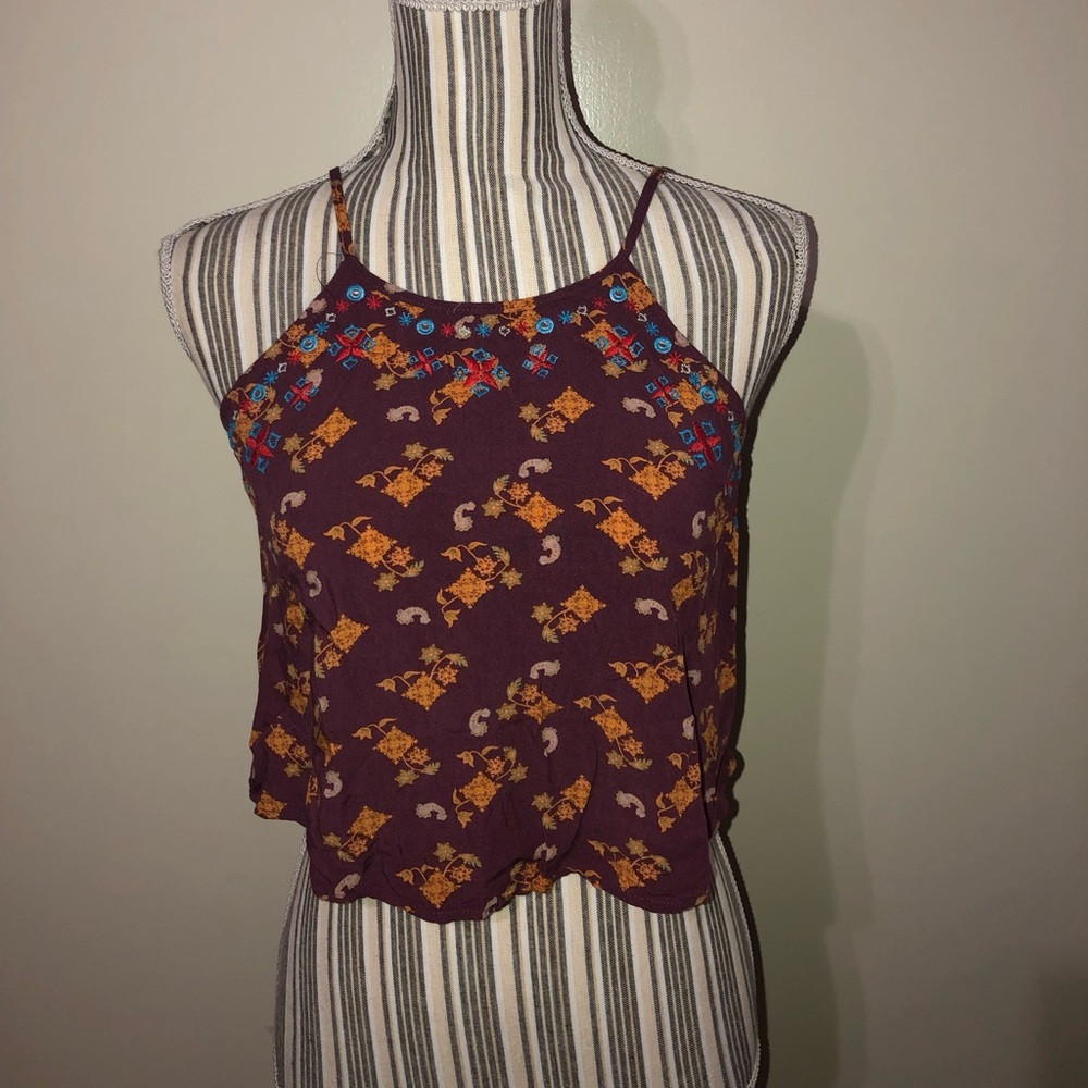 Maroon spaghetti strap top